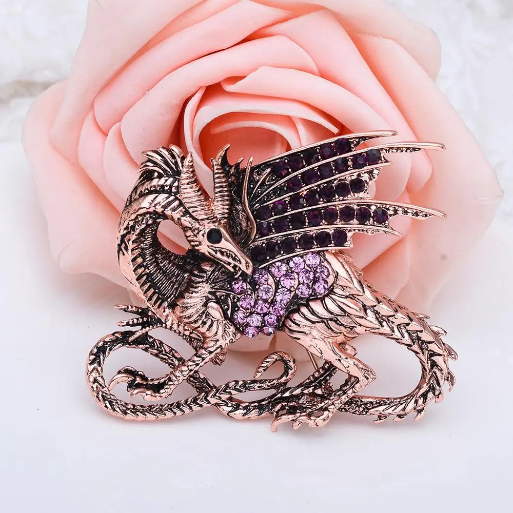 2022 New Environmental Zinc Alloy Clothing Selling Retropin Pin Woman  Animal Series Dinosaur Brooch