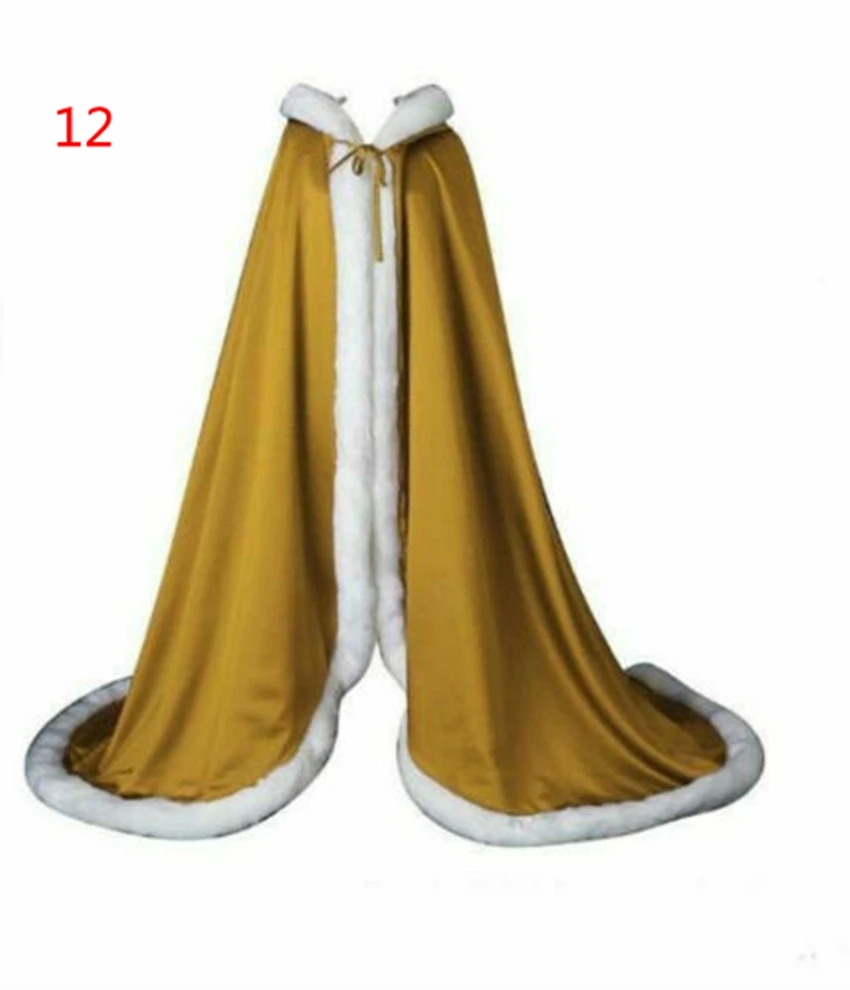 Victoriaanse Bridal Cape Elves Cape Satijn Bruiloft Mantel Capuchon Met Faux Fur Trim Kerst Cape Handgemaakte Middeleeuwse Mantel