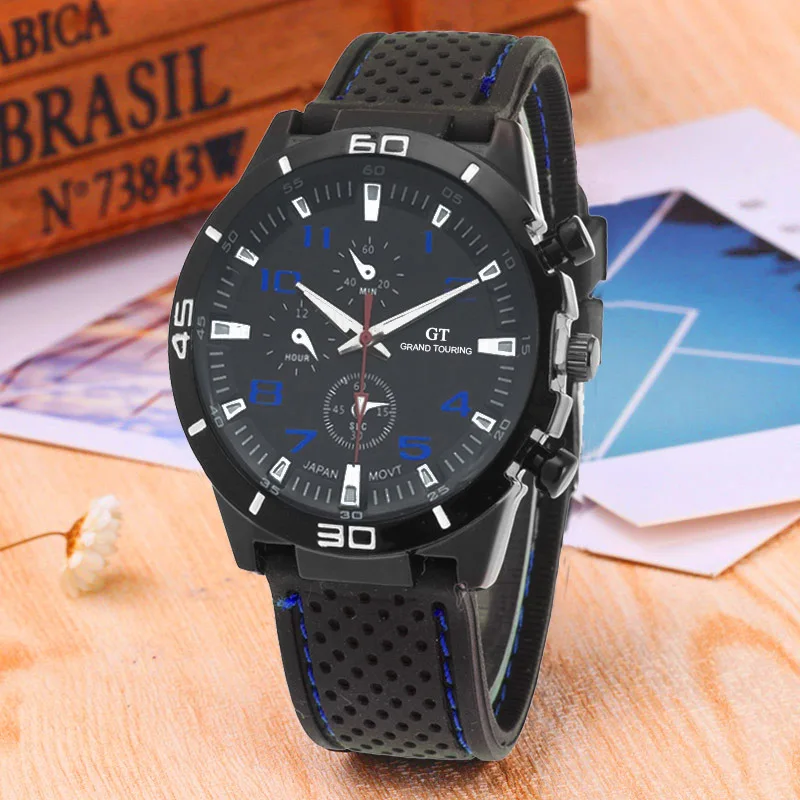 Silicone Sports car Watch Fashion Military Waterproof Watches Sport Analog Men's Quartz Watch Hours Clock Relogio Masculino