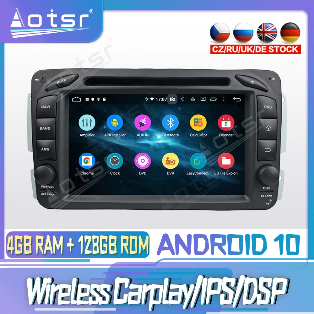 Android 10 PX6 128G Carplay For BENZ W163 W209 2000 DVD GPS Navigation Auto Radio Stereo Video Multimedia Player HeadUnit 2din