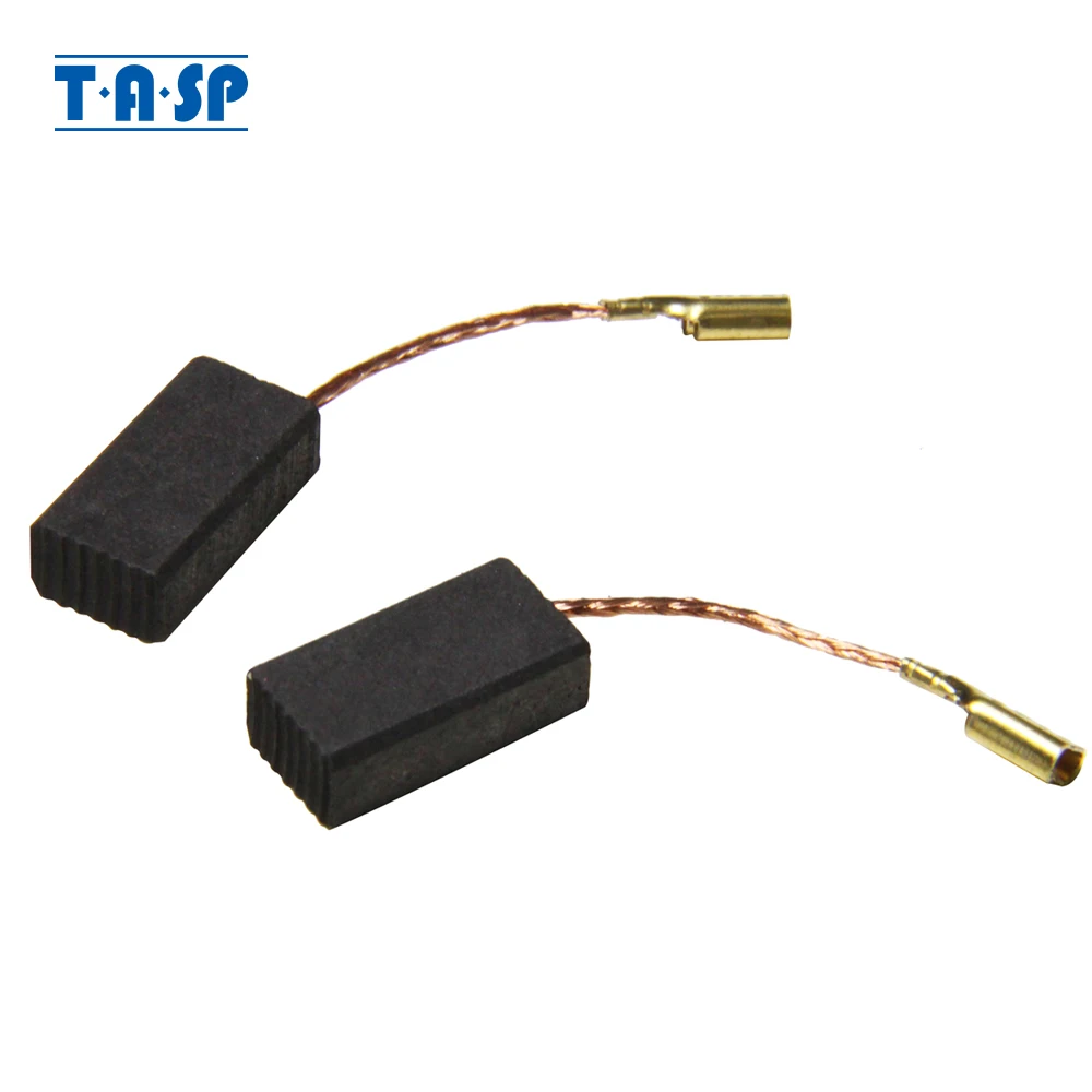 TASP 5 pares de escovas de carvão para motores de esmerilhadeiras angulares elétricas Bosch GWS 6-115 GWS 8-125 PWS 8 125 com parada automática 5*8*17,5 mm