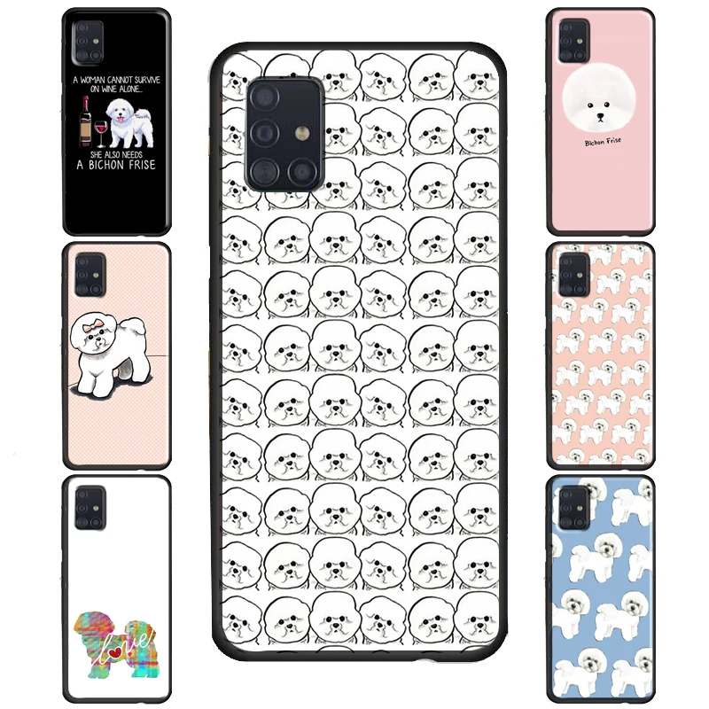 Cute Cartoon Bichon Frise Case For Samsung Galaxy S20 FE S22 S21 Ultra S8 S9 S10 Note 10 Plus S10e Note 20 Ultra