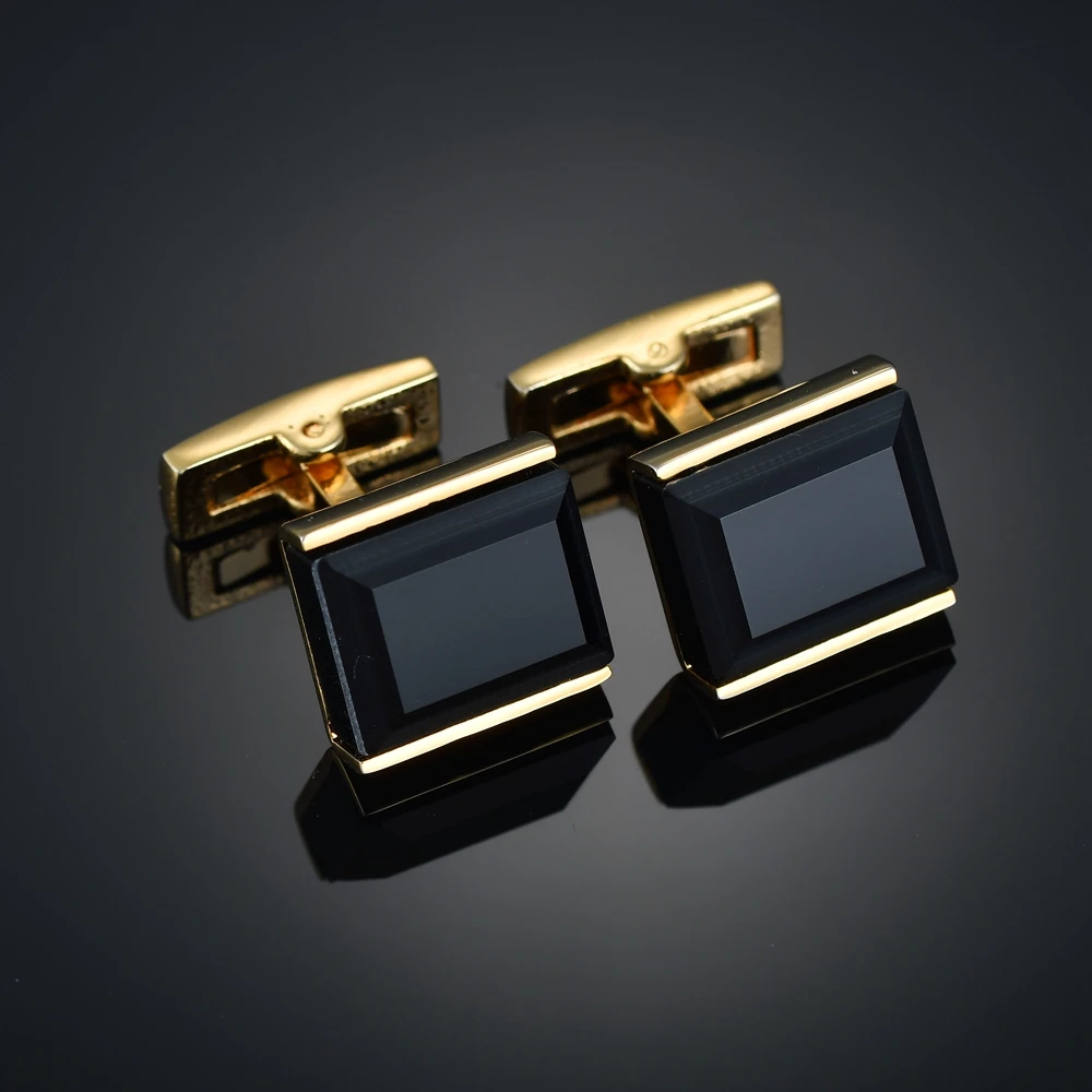 New Fashion Luxury Crystal Cufflinks for Men's French Suit Shirt Square Buttons Wedding Bridegroom Party Jewelry Gift Hot Sale