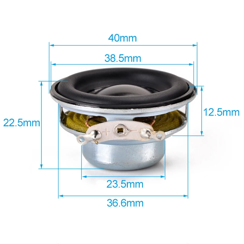 1Pcs 40mm mini speaker Full Range Speaker 1.5inch 5W 4ohm HiFi Speakers loudspeakers parts DIY protable speaers