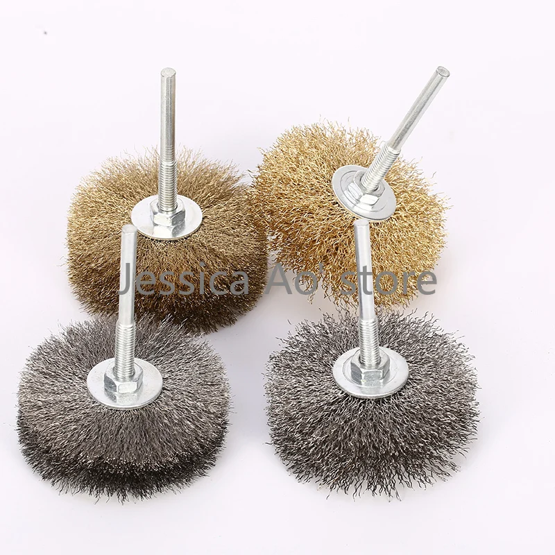 

6mm Shank Big Metal Steel Wire Polishing Wheel Head Woodworking Tools Accessories Sanding Block Angle Grinder Abrasive Tools