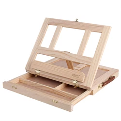 Multifunction Painting Easel Box Artist Desk Easel Portable Miniature Desk Light Weight Folding Easel For Storage During Trips