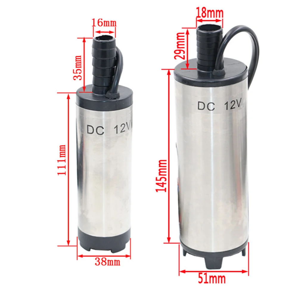 Bomba sumergible DC 12V /24 v 38mm /51mm herramienta de repostaje de transferencia de combustible diésel de aceite de agua para agua y aceite