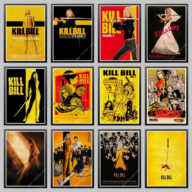 Kill Bill Poster Quentin Tarantino Kill Bill Movie Poster Home Furnishing decoration Kraft Poster room decor Wall stickers