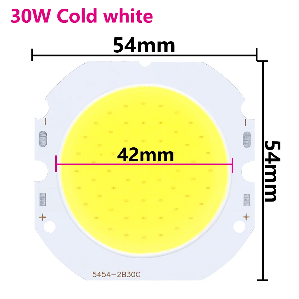 1PCS LED COB 5454mm chip 30W High Power DC90-96V LED COB Light Bulb Light Lamp Spotlight Down light Lamps Cold White Warm white