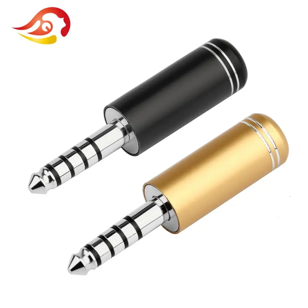 QYFANG 4.4mm Audio Jack 5 Poles Earphone Plug Metal Adapter For NW-WM1Z/A HiFi Headphone Rhodium Plated Copper Wire Connector