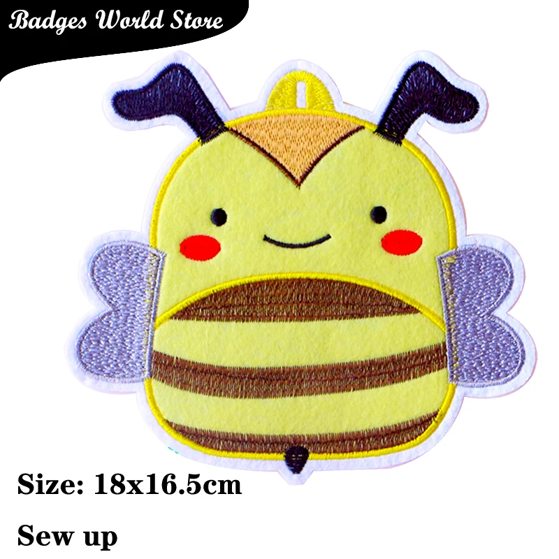 Cute Small Animal 3D Unicorn Honeybee Elephant Penguin Patch for Clothing Sticker for Boy Girl DIY Patches T-shirt Badges