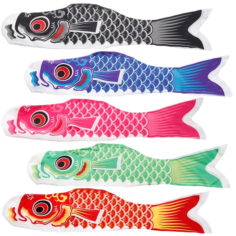 

55cm Nobori Carp Wind Socks Koinobori Colorful Fish Hanging Wall Decor 97BE