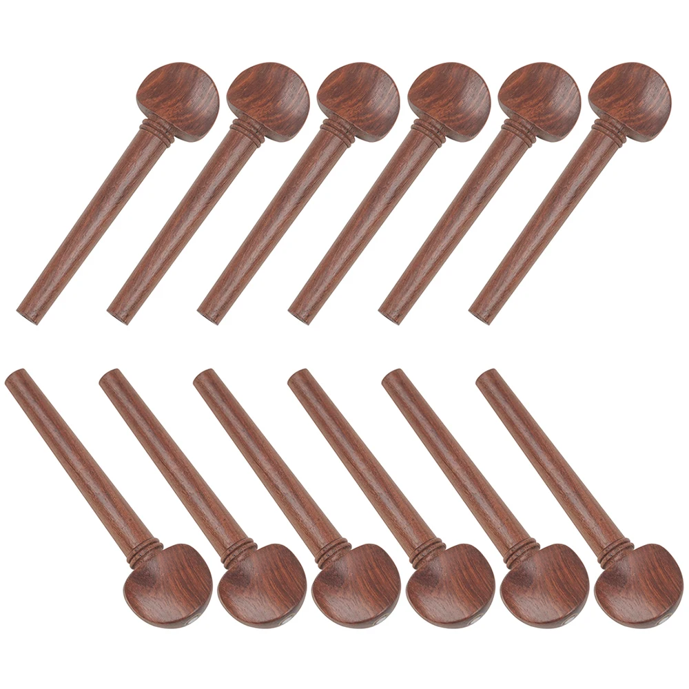 Mahogany Oud String Pegs, Alta Qualidade, Acessórios De Madeira Para Instrumentos Musicais Oud Alute Tuning Shaft, Peças De Reposição, 12 Pcs Set