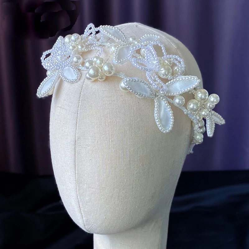 Beaded Butterfly Flexible Headband Bride Romantic Wedding Bridal Crown