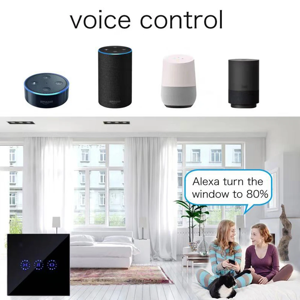 eWeLink-Interruptor de cortina con WiFi para persiana enrollable, Motor eléctrico para Google Home, Alexa y Echo, Control por voz, hogar inteligente, UE/EE. UU.