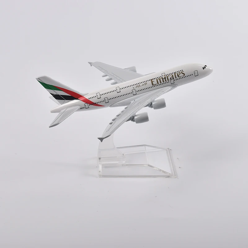 JASONTUTU 16cm United Arab Emirates Airbus A380 Aircraft Diecast Metal 1/400 Scale Planes Model Airplane Model Plane