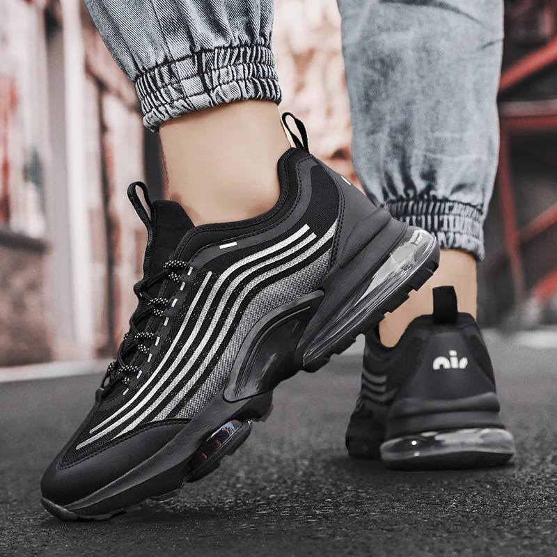 Designer Men's Sneakers White Air Breathable Casual Men Black White Shoes Man Vulcanized Running Footwear Male Tennis Shoes 2021 image 5
