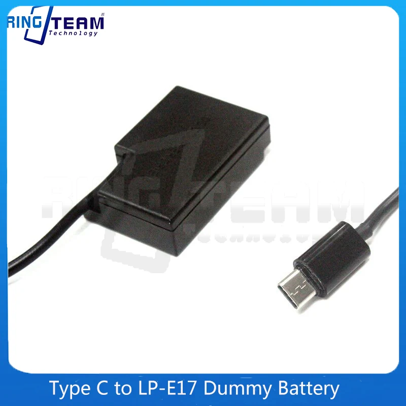 Type C to LP-E17 Dummy Battery DR-E18 DC Coupler ACK-E18 for Camera 77D 200D 750D T6i 760D T6s 800D 8000D