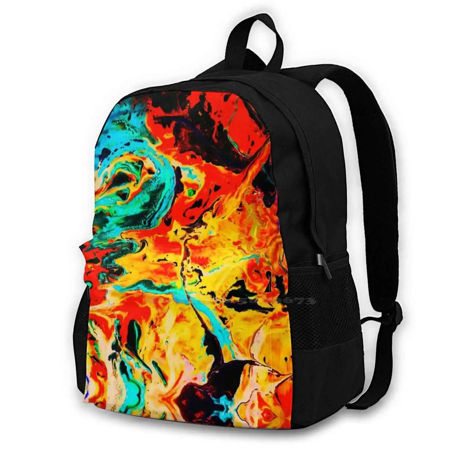 Dragon Wings Fashion Pattern Design Travel Laptop School Backpack Bag Matilda Bishop Art Abstract Rainbow Butterfly Wings