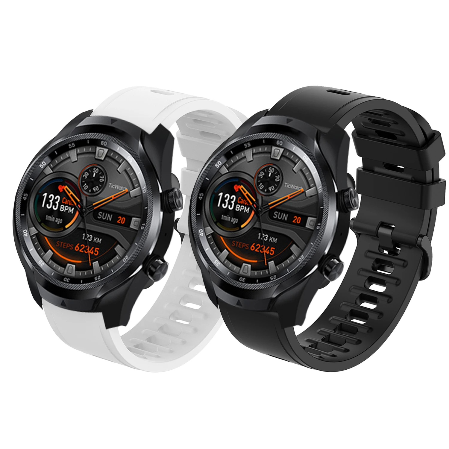 Silicone Band Strap For Ticwatch Pro 3 GPS / GTX / E2 / S2 / LTE Bracelet WirstStrap Band For Ticwatch Pro / Ticwatch E 2 Belt