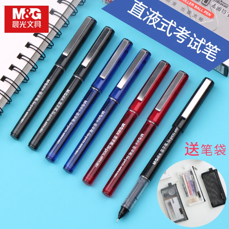 6/12PCS M&G Direct-fluid-roller Pen 41801 Gel Pen 0.5mm Signing Pen Large-capacity Office Pens