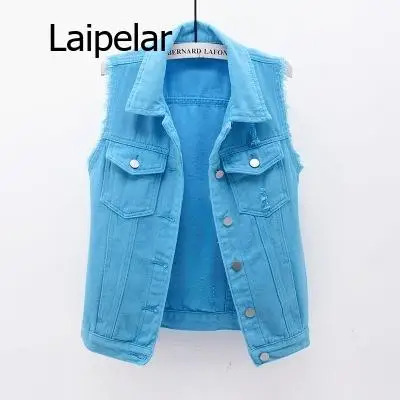 Oversize Sleeveless Jacket Women Black Denim Vest Korean Loose Jeans Coat Asymmetry Hole Female White Cardigan Outwear