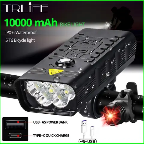 Bike Light 10000mAh 5000 Lumens USB TRLIFE