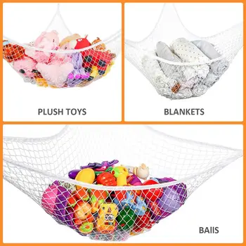 Mesh Net Speelgoed Hangmat Hoek Knuffels Speelgoed Kids Baby Opknoping Organizer 2 Maten