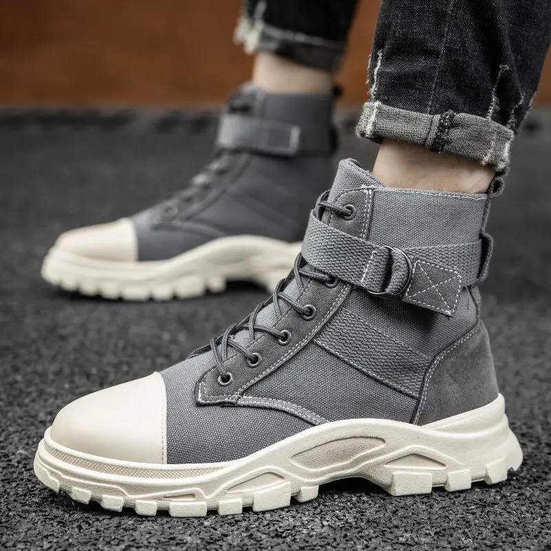 

Nice Winter New Boots Men's Korean-Style High-Top Shoes All-match Retro British Worker Boot Trendy and Casual Boots Tide