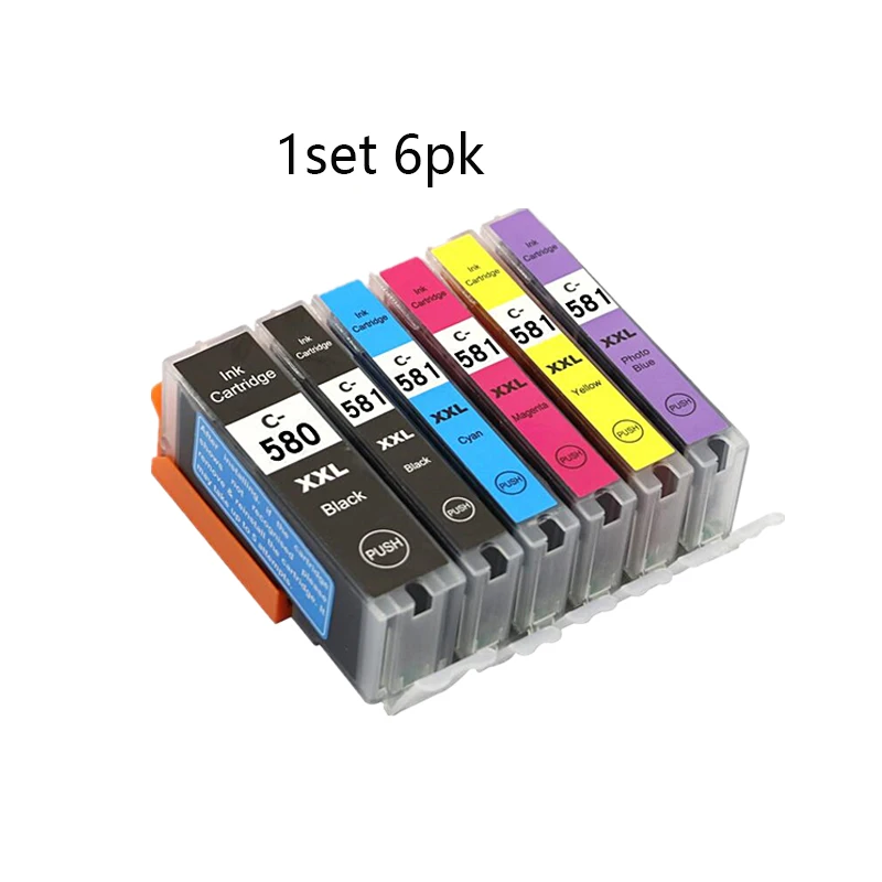 Imagem -04 - Tinta para Canon Pgi 580 Pgbk Cli Compatível com Pgi580 Cli581 para Modelos Pgi 581 bk c m y Pbk xl Ts8150 Ts8151 Ts815150 Ts9150 e Ts9155