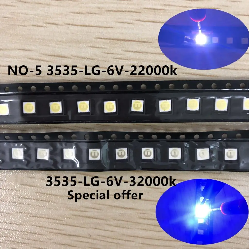 50pcs New And Original 3535 LG Innotek LED LED Backlight 2W 6V 3535 Cool white LCD Backlight for TV TV Application