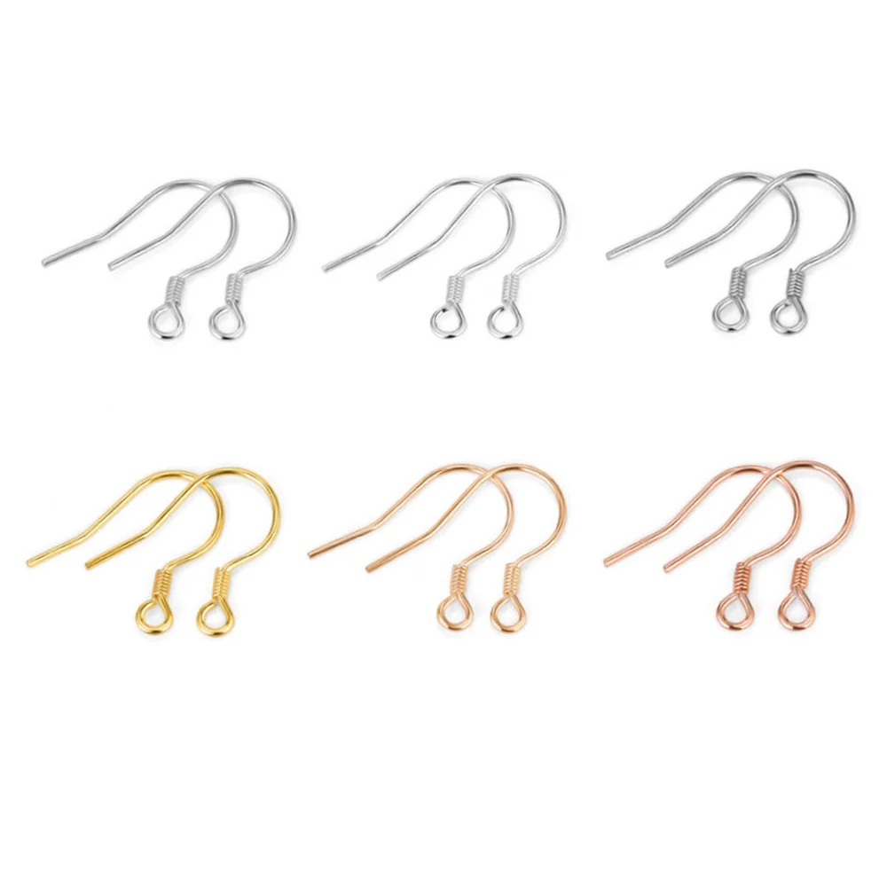 10pcs 100% 925 Sterling Silver Hypoallergenic Earrings Hook Anti Allergy Earring Clasps Making for Diy  Jewelry Making Supplies