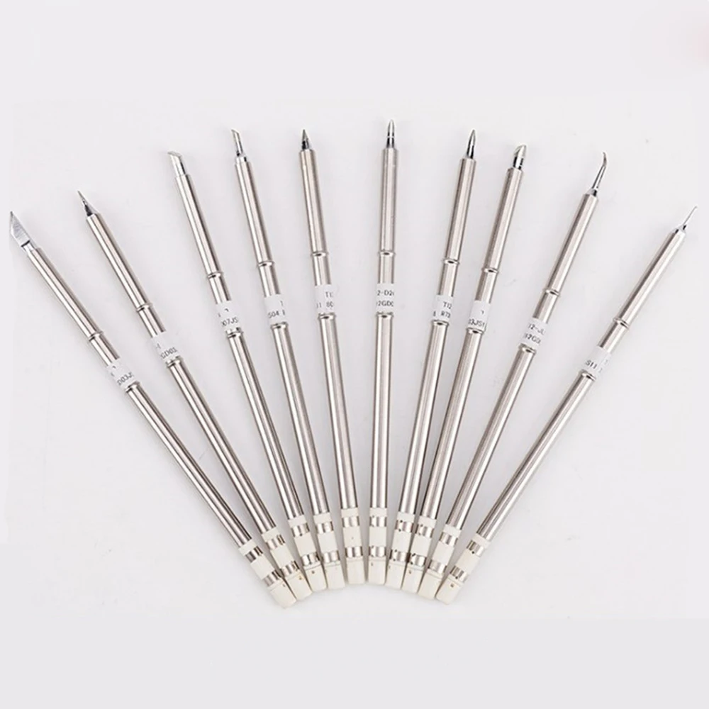 Wholesale Soldering Tips 10PCS T12-D08 D4 D12 D16 D24 D32 D52 DL12 DL32 DL52 For HAKKO Solder Iron Tips Soldering Welding Stings