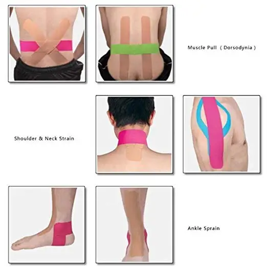 6er-Pack Kinesiologie-Tape, 10 cm x 5 m, wasserfestes, latexfreies Sportband zur Schmerzlinderung, Muskel- und Gelenkstütze, Erholung von Verletzungen – Detail 7