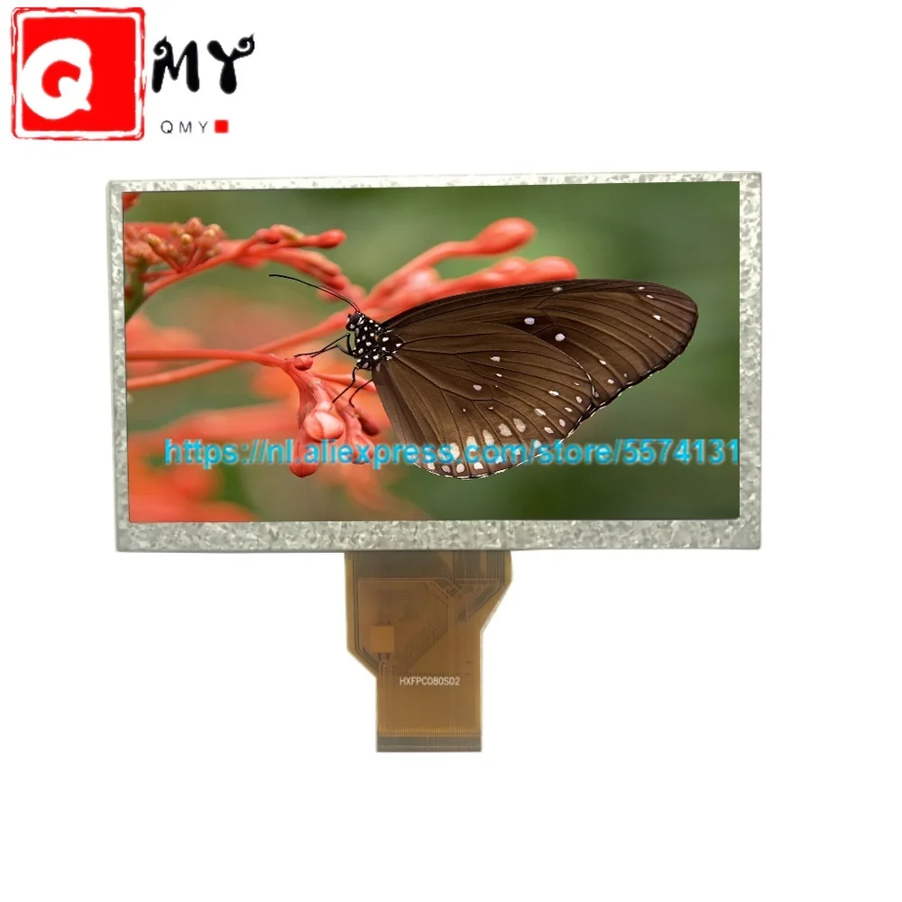 Módulo de exibição lcd tft de temperatura a 800x480 cores de 6.5 polegadas