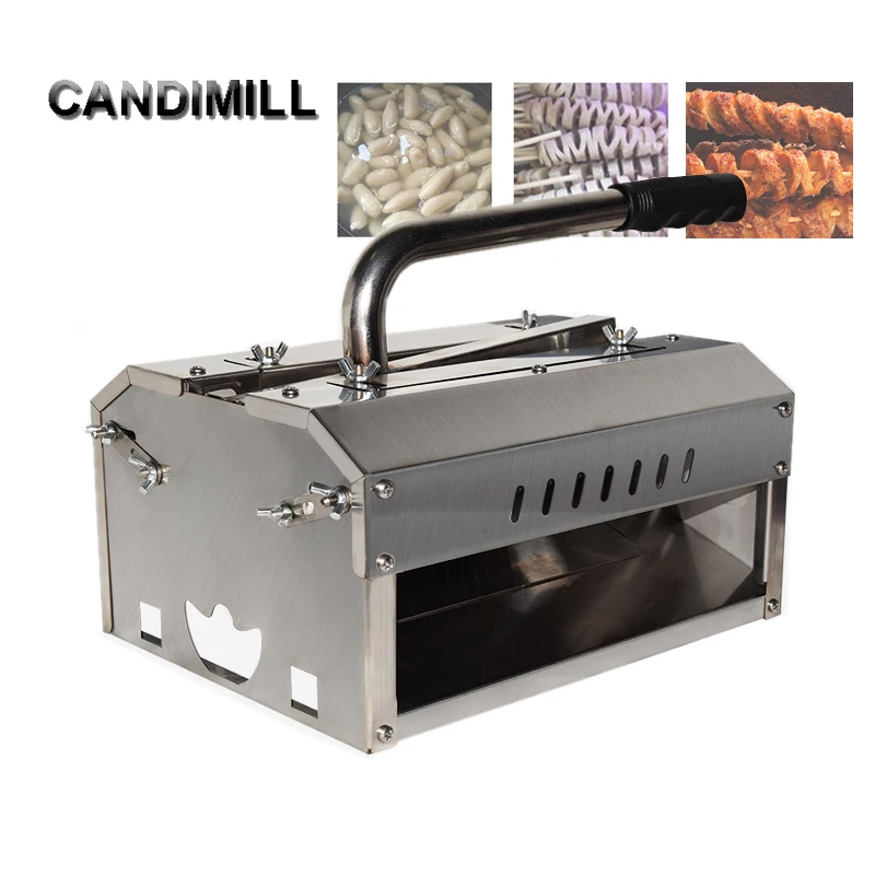 CANDIMILL Stainless Steel Gluten Cutting Machine Manual Spiral Sausage Cutter Fancy Gluten Sausage Forming Machine