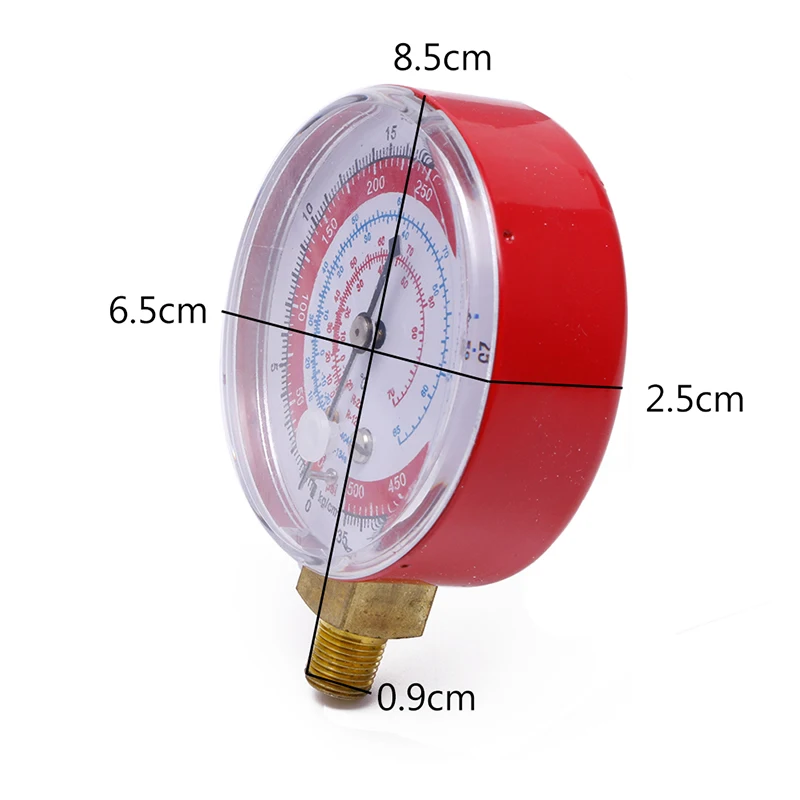 Red Air Conditioner R404/R134A/R22 Refrigerant High Pressure Gauge PSI KPA