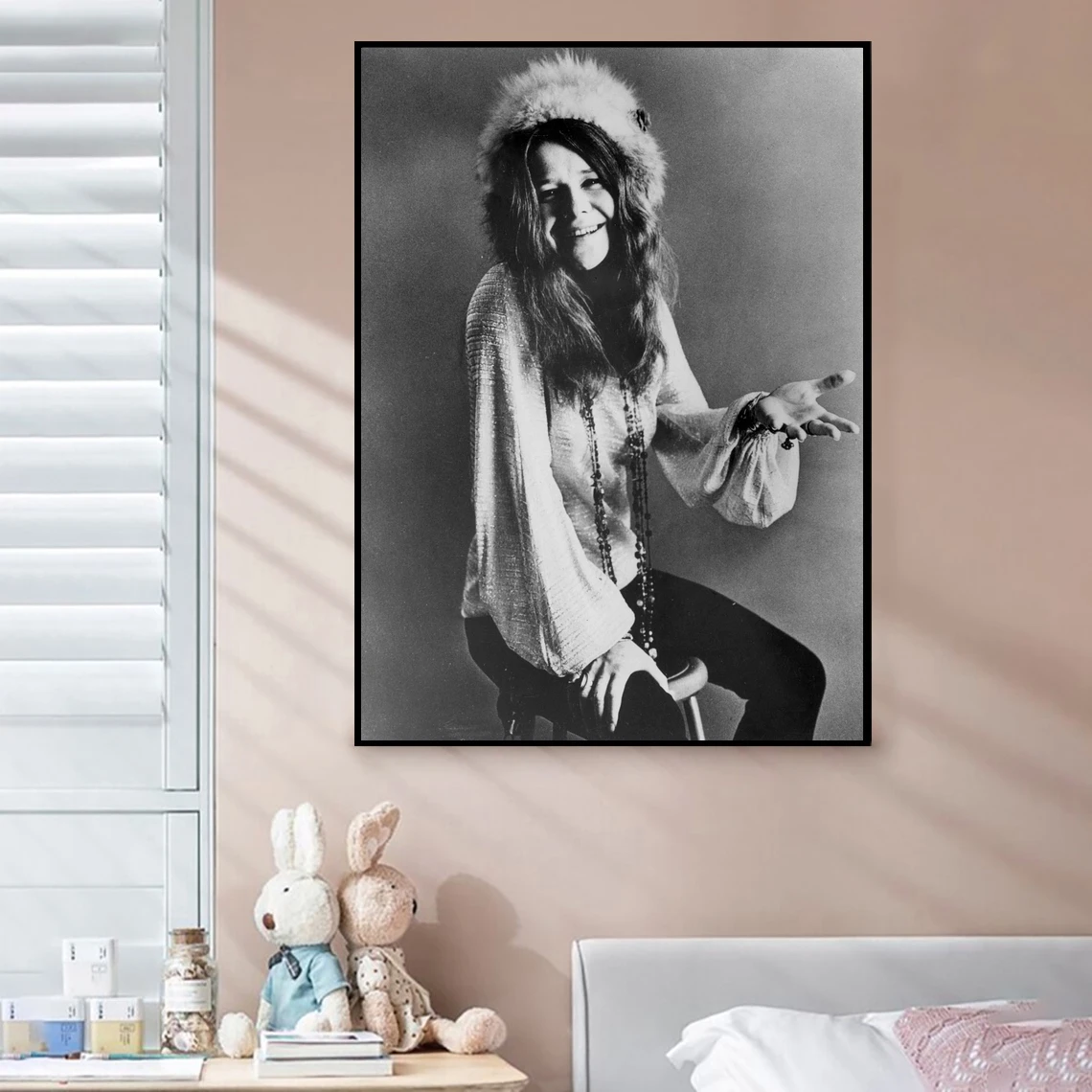 Janis Joplin Poster Rap Hip Hop Pop Music Star Canvas Art Poster Print Home Decoration Wall Painting (No Frame)