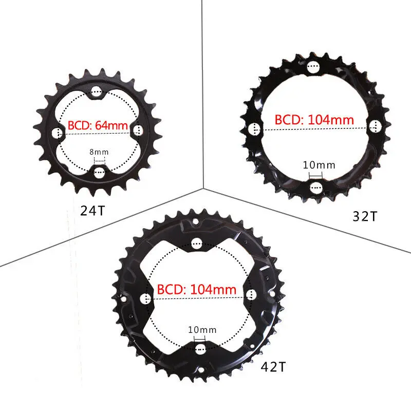 FMFXTR 104/64 BCD Bicycle Crankset 2*10S 3*10S Mountain Bike Crankset MTB Square Crank 170mm Bike Chainring 26T 38T 24T 32T 42T