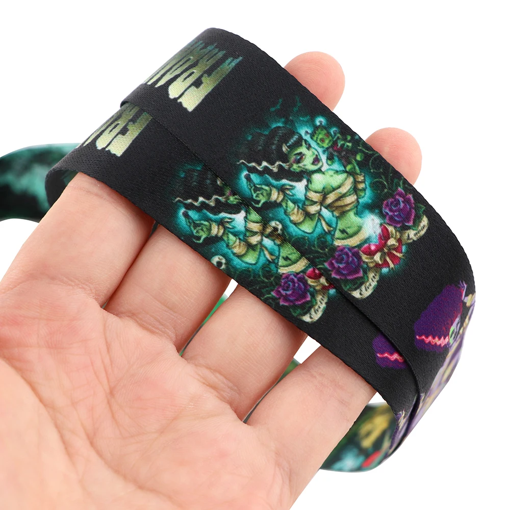 Flyingbee-cordón de identificación para teléfono móvil, accesorios para llaves, accesorios para el cuello, insignia de moda, novia fantasma, X2385