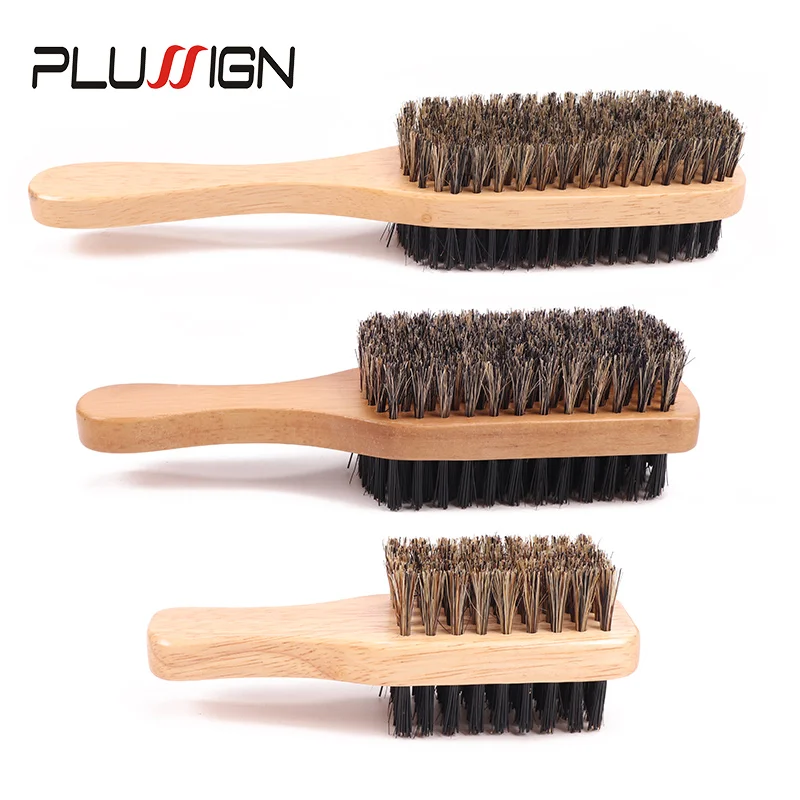 

100% Boar Bristle Hair Blowing Comb Wooden Hairdressing Beard Brush Anti Static Barber Hair Styling Comb Shaving Tools For Men