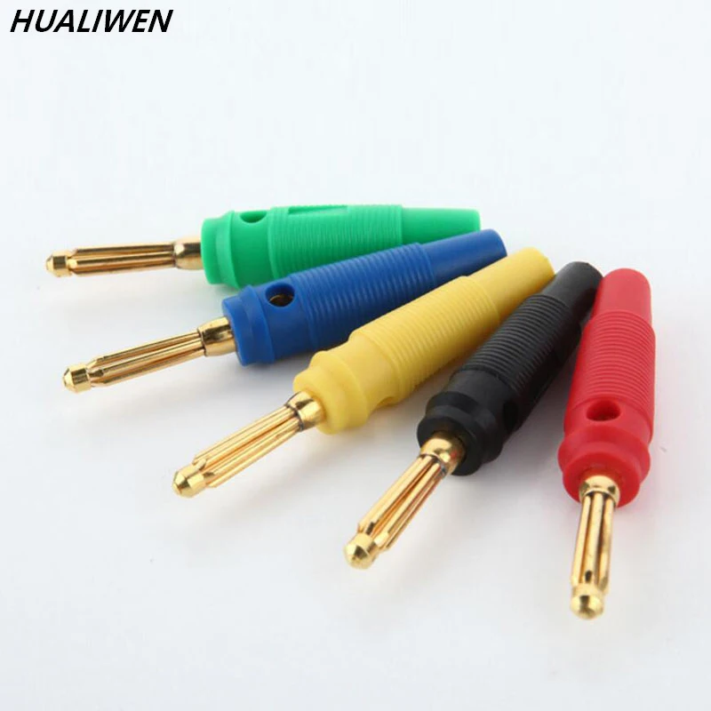 

2Pcs Gold-plated copper 4mm banana plugs 20A high-voltage high-current seven-pin solder