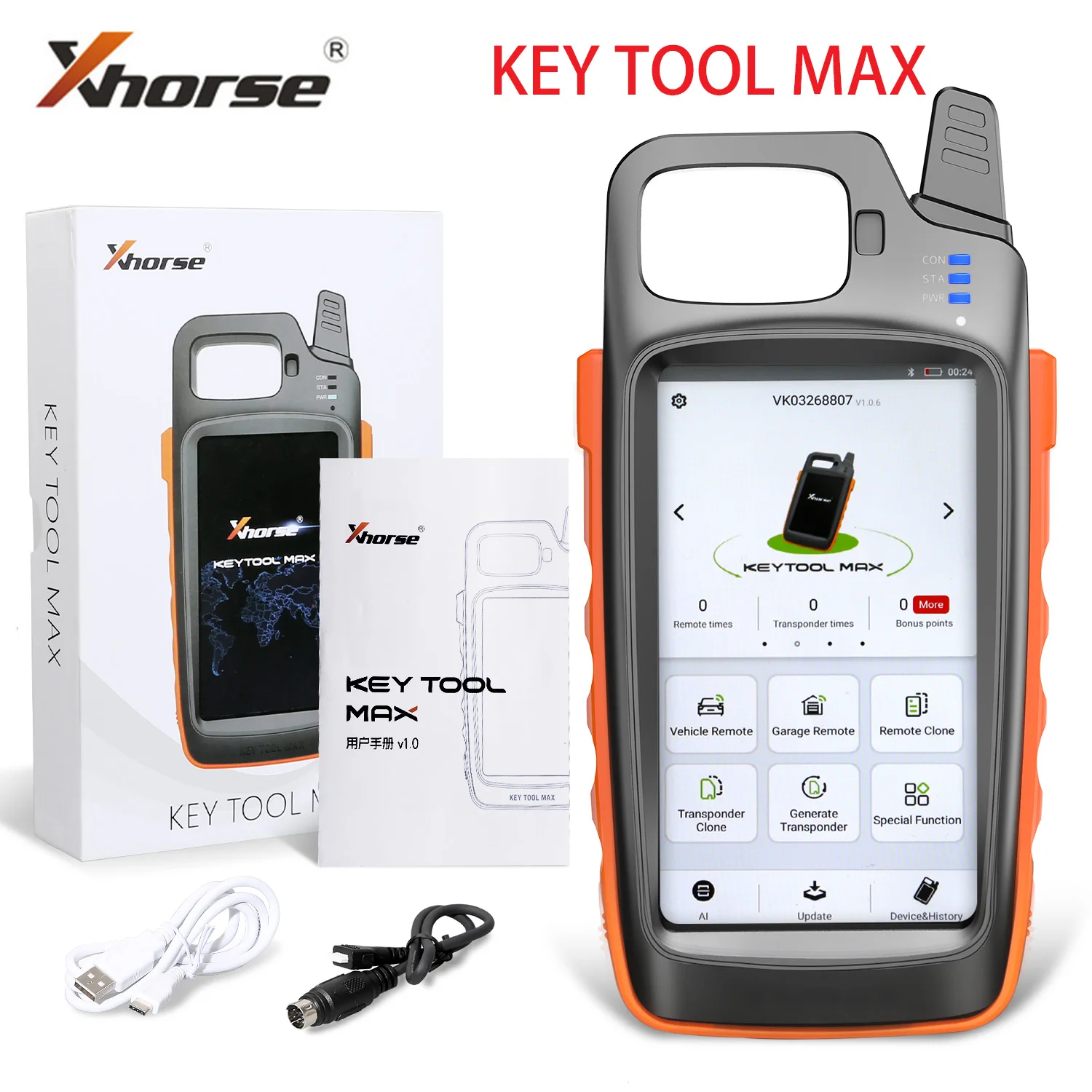 Xhorse VVDI Key Tool Max Remote Key Programmer/Key Tool Max Pro/Mini OBD Tool V2/Mini Key Tool Support Generate Transponder