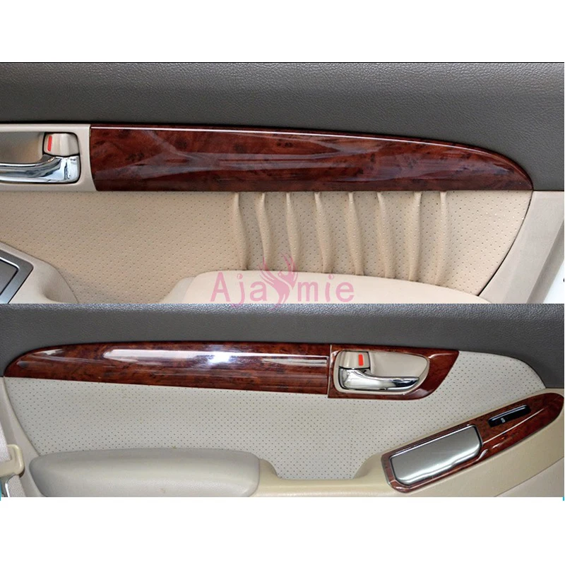 For Toyota Land Cruiser 120 Prado FJ120 2003-2009 Interior Wooden Color Moulding Trim Protector Panel Cover Auto Accessories