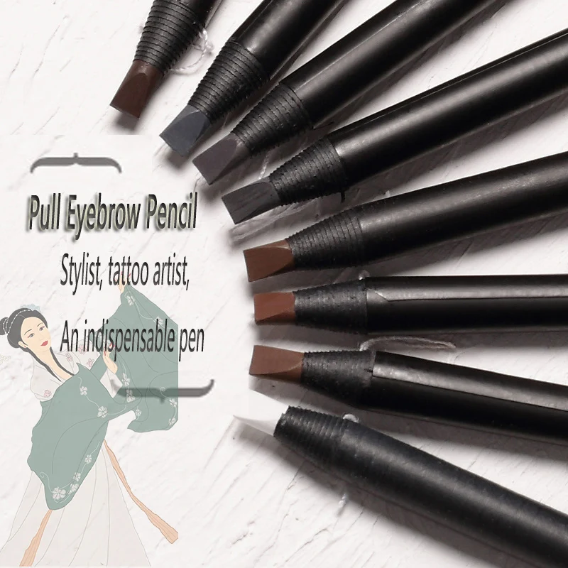 12PCS Eyebrow Pencil Long-Lasting White Eyebrows Cosmetic High quality Natural Waterproof Makeup Wholesale tattoo Eyebrow Pencil