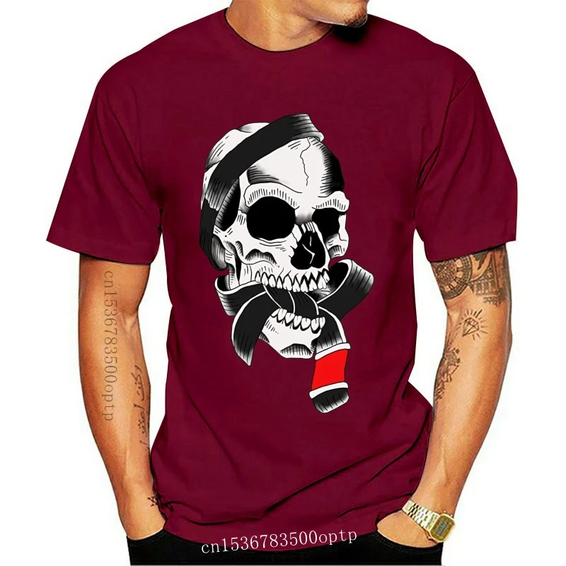 New 2021 summer style Fashion Tshirt - Brazillian Jiu-jitsu Skull with BJJ black belt Tee shirt