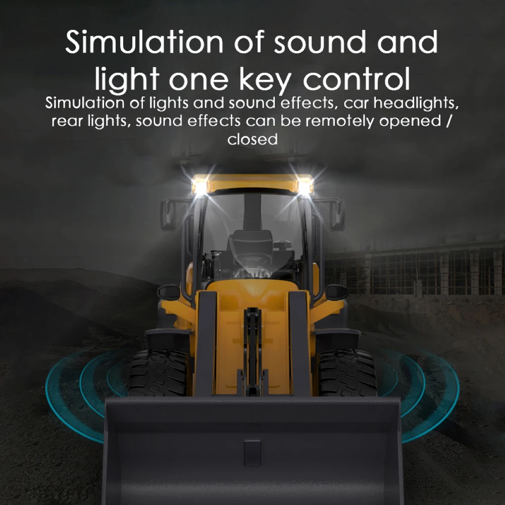 Duplo e rc caminhão l50h 1/16 bulldozer trator engenharia carro rc escavadeira carro controlado por rádio brinquedos para meninos presentes das crianças