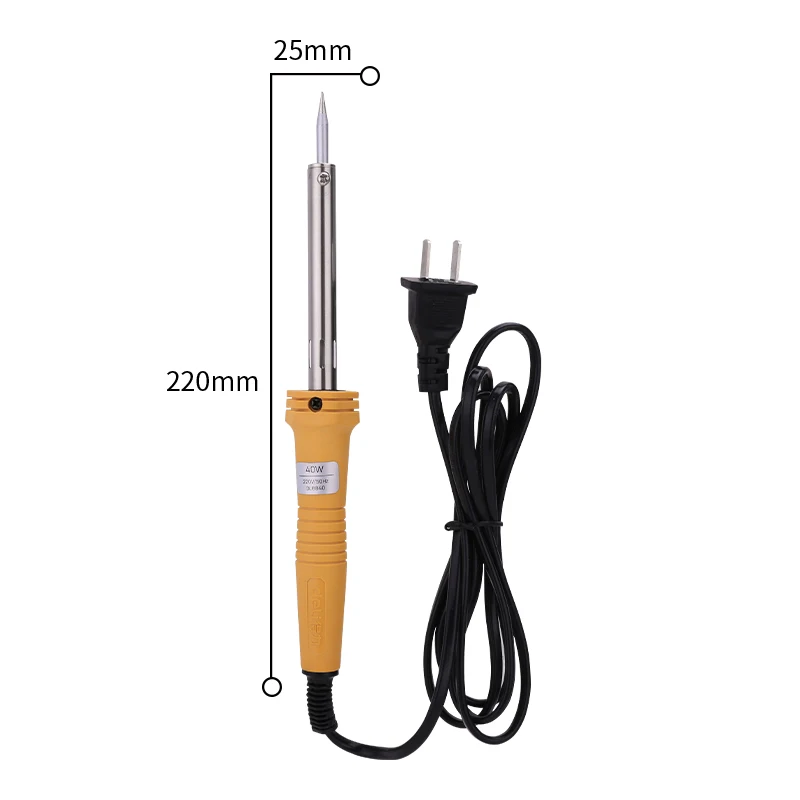 Deli DL8840 Electric Soldering Iron Welding Tools Electrician Tools Stainless Steel Heating Tube TBP Plastic