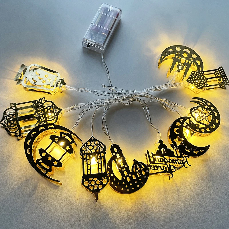 Ramadan Lights Decorations Moon Star Led String Lights EID Mubarak Ramadan Kareem Decor For Home Eid al-Fitr Event Party Decor