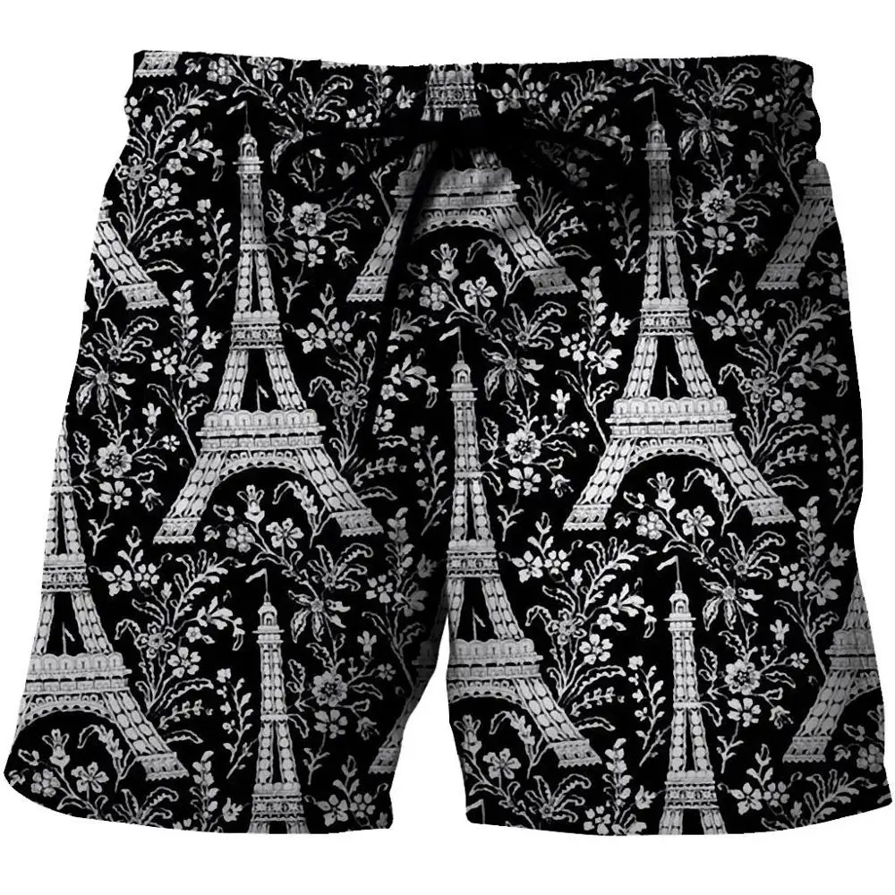 Short de plage pour hommes, imprimé, ample, séchage rapide, maillot de bain, été, S-6XL